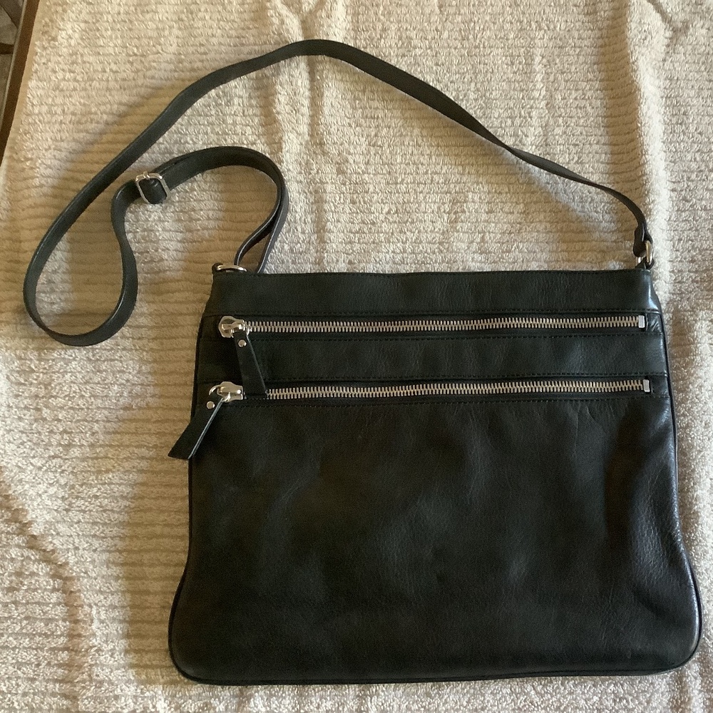 Black Leather Crossbody